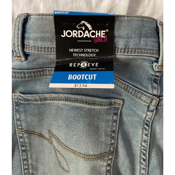 Jordache Girls Bootcut Stretch Denim Jeans Size 16 Light Blue Repreve Sustainabl - Picture 3 of 8